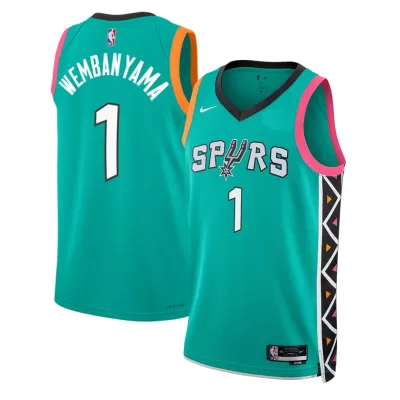 San Antonio Spurs Victor Wembanyama #1 2022/23 Swingman Jersey Green for men - uafactory