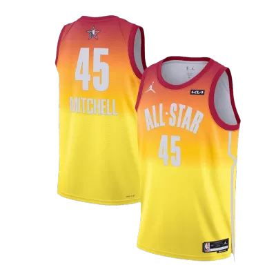 All Star Donovan Mitchell #45 All-Star Game 2023 Swingman Jersey Orange for men - uafactory