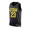 Utah Jazz Lauri Markkanen #23 2022/23 Swingman Jersey Black for men - Statement Edition - uafactory