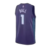 Charlotte Hornets LaMelo Ball #1 2022/23 Swingman Jersey Purple for men - Statement Edition - uafactory