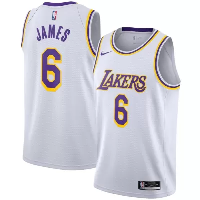 Youth Los Angeles Lakers LeBron James #6 White Swingman Jersey 2022/23 - Association Edition - uafactory