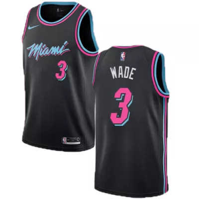 Youth Miami Heat Dwyane Wade #3 Black Swingman Jersey - City Edition - uafactory