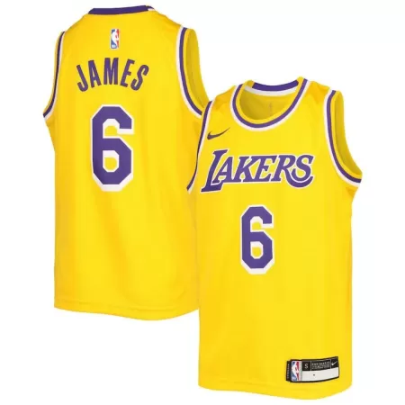 Youth Los Angeles Lakers LeBron James #6 Gold Swingman Jersey 2022/23 - Icon Edition - uafactory