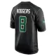 Men New York Jets Aaron Rodgers #8 Black Game Jersey - uafactory