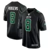 Men New York Jets Aaron Rodgers #8 Black Game Jersey - uafactory