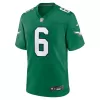 Men Philadelphia Eagles DeVonta Smith #6 Green Game Jersey - uafactory