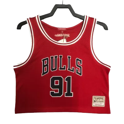 Chicago Bulls Dennis Rodman #91 1996/97 Swingman Jersey Red for women - uafactory