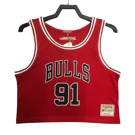 Chicago Bulls Dennis Rodman #91 1996/97 Swingman Jersey Red for women - uafactory