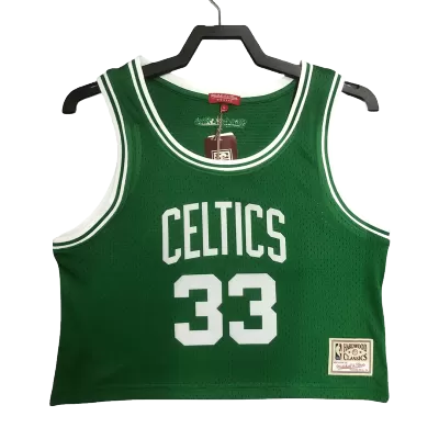 Boston Celtics Larry Bird #33 1985/86 Swingman Jersey Green for women - uafactory