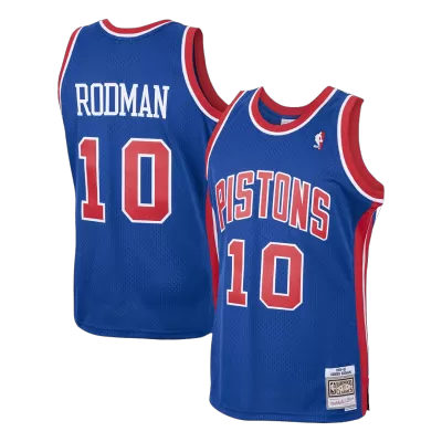 Detroit Pistons Dennis Rodman #10 1988/89 Swingman Jersey Blue for men - uafactory