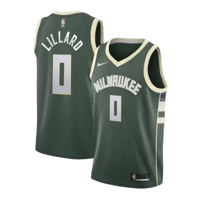 Milwaukee Bucks Damian Lillard #0 Swingman Jersey Green for men - Association Edition - uafactory