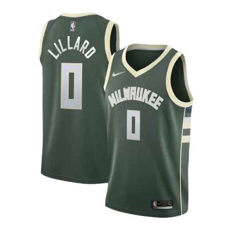 Milwaukee Bucks Damian Lillard #0 Swingman Jersey Green for men - Association Edition - uafactory