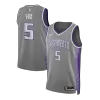 Sacramento Kings De'Aaron Fox #5 2022/23 Swingman Jersey Gray for men - City Edition - uafactory