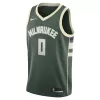 Milwaukee Bucks Damian Lillard #0 Swingman Jersey Green for men - Association Edition - uafactory