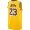 Los Angeles Lakers LeBron James #23 2022/23 Swingman Jersey Gold for men - Association Edition - uafactory