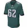 Men Philadelphia Eagles Jason Kelce #62 Green Custom Game Jersey - uafactory