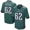 Men Philadelphia Eagles Jason Kelce #62 Green Custom Game Jersey - uafactory