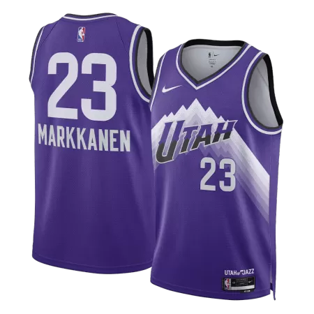 Utah Jazz MARKKANEN #23 2023/24 Swingman Jersey Purple for men - City Edition - uafactory