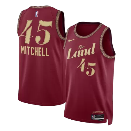 Cleveland Cavaliers MITCHELL #45 2023/24 Swingman Jersey Red for men - City Edition - uafactory