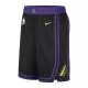 Men's Los Angeles Lakers Black Basketball Shorts 2023/24 - City Edition - uafactory