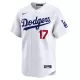 Men Los Angeles Dodgers Shohei Ohtani #17 Home White MLB Jersey - uafactory