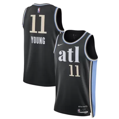 Atlanta Hawks Trae Young #11 2023/24 Swingman Jersey Black for men - City Edition - uafactory