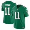 Men Philadelphia Eagles A.J. Brown #11 Kelly Green Jersey - uafactory