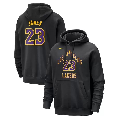 Men's Los Angeles Lakers LeBron James #23 2023/24 Hoodie Black - uafactory