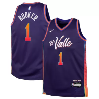 Youth Phoenix Suns Devin Booker #1 Purple Swingman Jersey - City Edition - uafactory