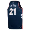 Youth Philadelphia 76ers Joel Embiid #21 Navy Swingman Jersey - City Edition - uafactory