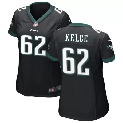 Women Philadelphia Eagles KELCE #62 Black Vapor Limited Jersey - uafactory