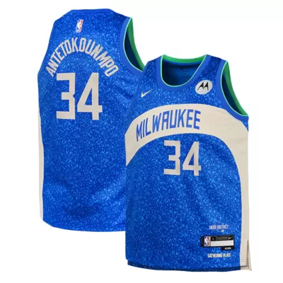 Youth Milwaukee Bucks Giannis Antetokounmpo #34 Swingman Jersey 2023/24 - City Edition - uafactory