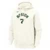 Men's Boston Celtics Jaylen Brown #7 2023/24 Hoodie Cream - uafactory