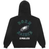 Men Philadelphia Eagles Black NFL Hoodie - uafactory