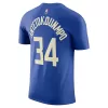 Milwaukee Bucks Giannis Antetokounmpo #34 2023/24 Swingman Jersey Royal for men - City Edition - uafactory