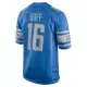 Men Detroit Lions Jared Goff #16 Blue Game Jersey - uafactory