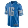 Men Detroit Lions Jared Goff #16 Blue Game Jersey - uafactory