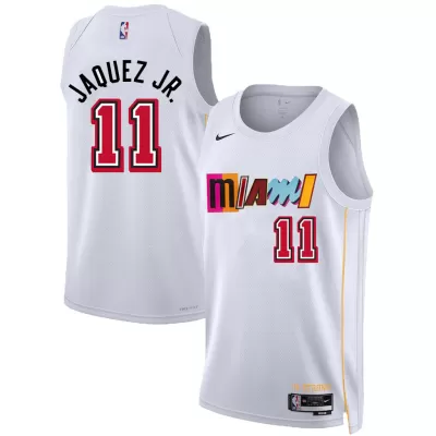 Miami Heat JAQUEZ JR. #11 2022/23 Swingman Jersey White for men - City Edition - uafactory