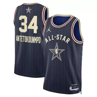 All Star Giannis Antetokounmpo #34 2024 Swingman Jersey Navy for men - uafactory