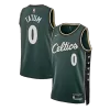 Jayson Tatum #0 22/23 Swingman Jersey Green for men - City Edition - uafactory