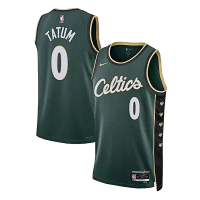 Jayson Tatum #0 22/23 Swingman Jersey Green for men - City Edition - uafactory