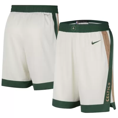 Men's Boston Celtics Cream Basketball Shorts 2023/24 - City Edition - uafactory