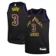 Youth Los Angeles Lakers Anthony Davis #3 Black Swingman Jersey 2023/24 - City Edition - uafactory