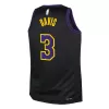 Youth Los Angeles Lakers Anthony Davis #3 Black Swingman Jersey 2023/24 - City Edition - uafactory