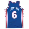 Philadelphia 76ers Julius Erving #6 1976/77 Swingman Jersey Blue for men - uafactory