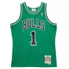 Chicago Bulls Derrick Rose #1 2008/09 Swingman Jersey Green for men - uafactory