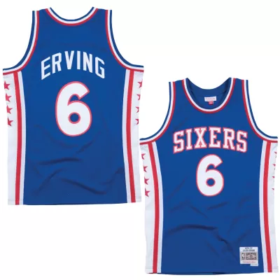 Philadelphia 76ers Julius Erving #6 1976/77 Swingman Jersey Blue for men - uafactory