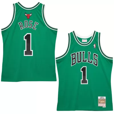 Chicago Bulls Derrick Rose #1 2008/09 Swingman Jersey Green for men - uafactory