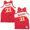 Men's Atlanta Hawks Dominique Wilkins #21 Retro Jersey 1986/87 - uafactory