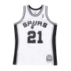 Men's San Antonio Spurs Tim Duncan #21 white Retro Jersey 1998/99 - uafactory